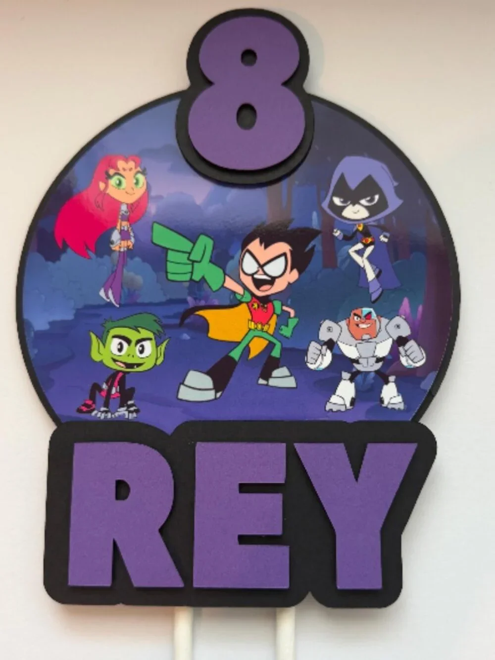 Teen Titans Go! Theme Customizable Cake Topper